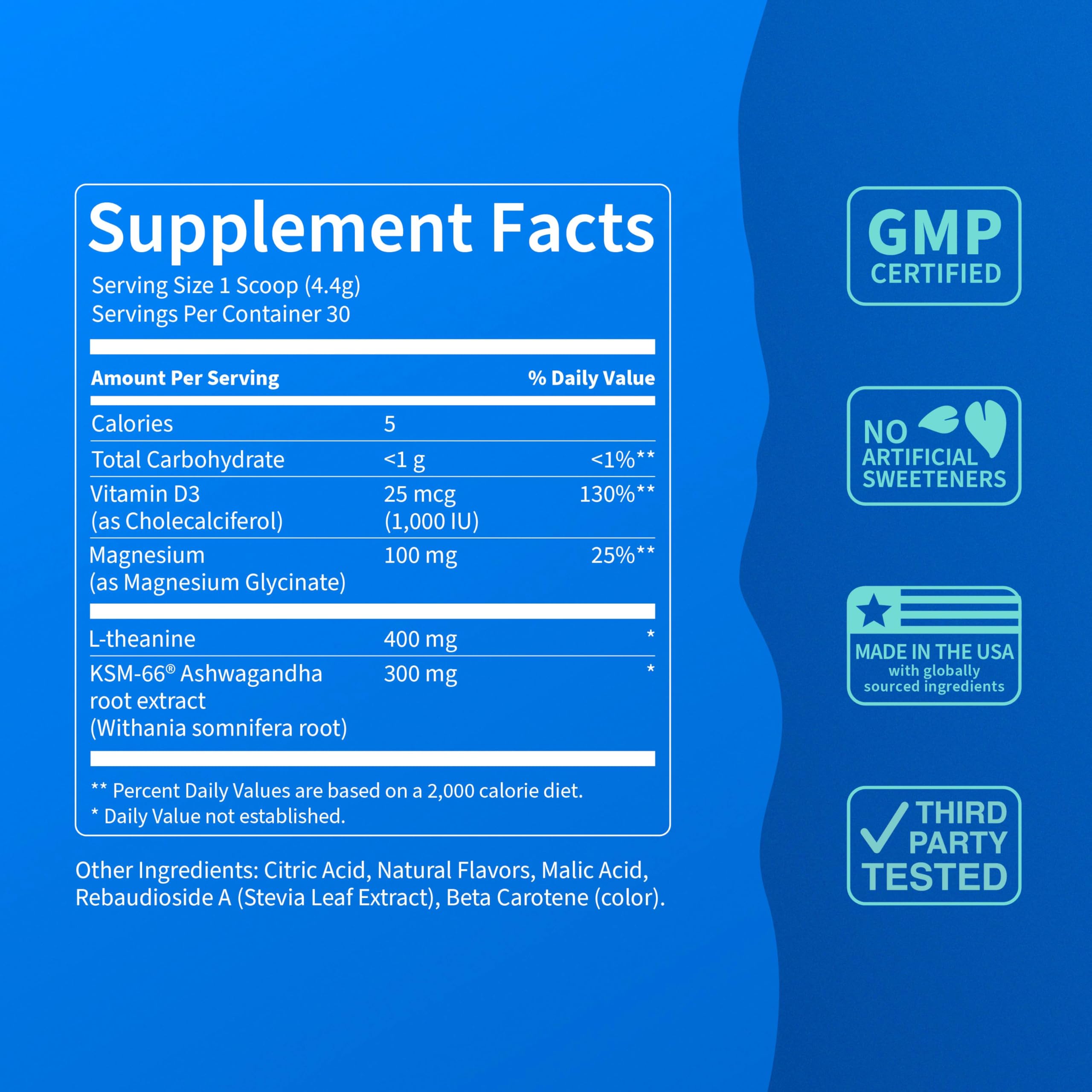 Nello SuperCalm L Theanine ingredient supports calm mood and clear thinking