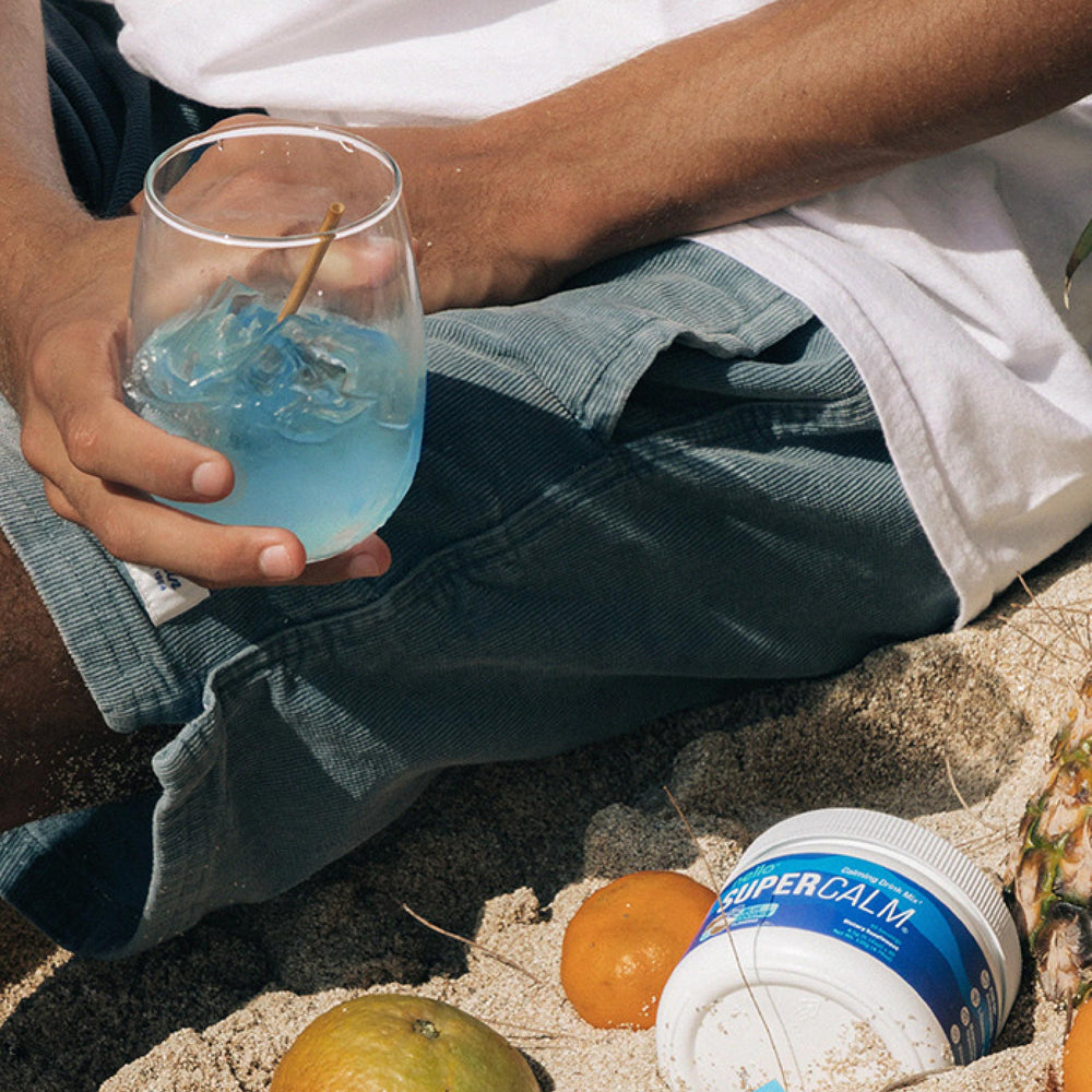 Nello SuperCalm label highlights no sugar for clean energy.