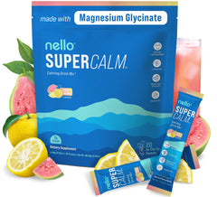 Nello Supercalm yuzu guava packet ready for on-the-go relaxation and focus