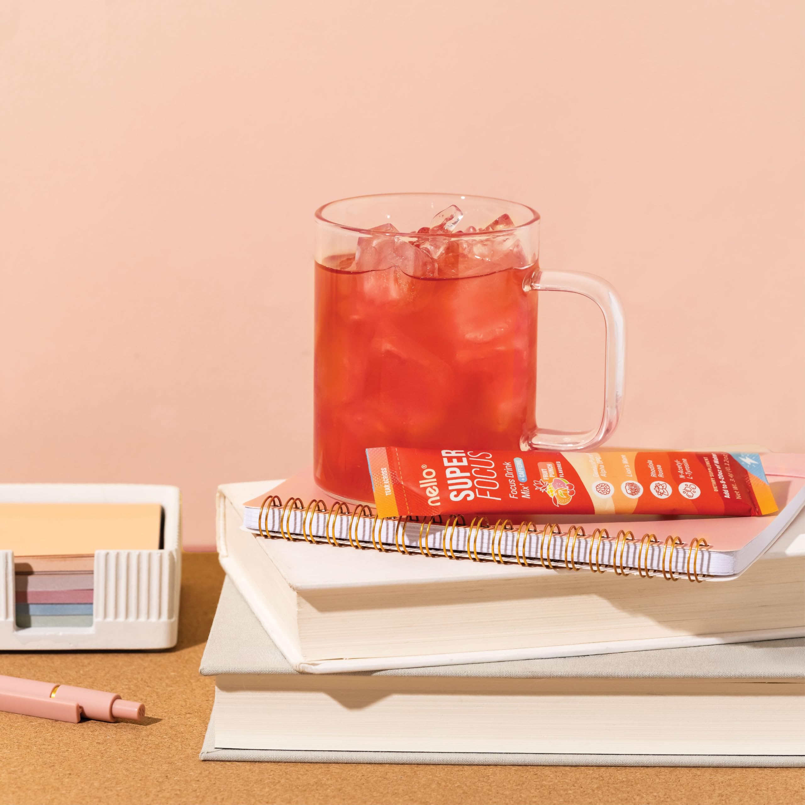 Nello Superfocus on-the-go packets ideal for busy professionals and students.