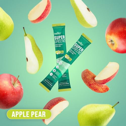 Nello Supergreens dissolving in water creates a refreshing, probiotic-rich shake.