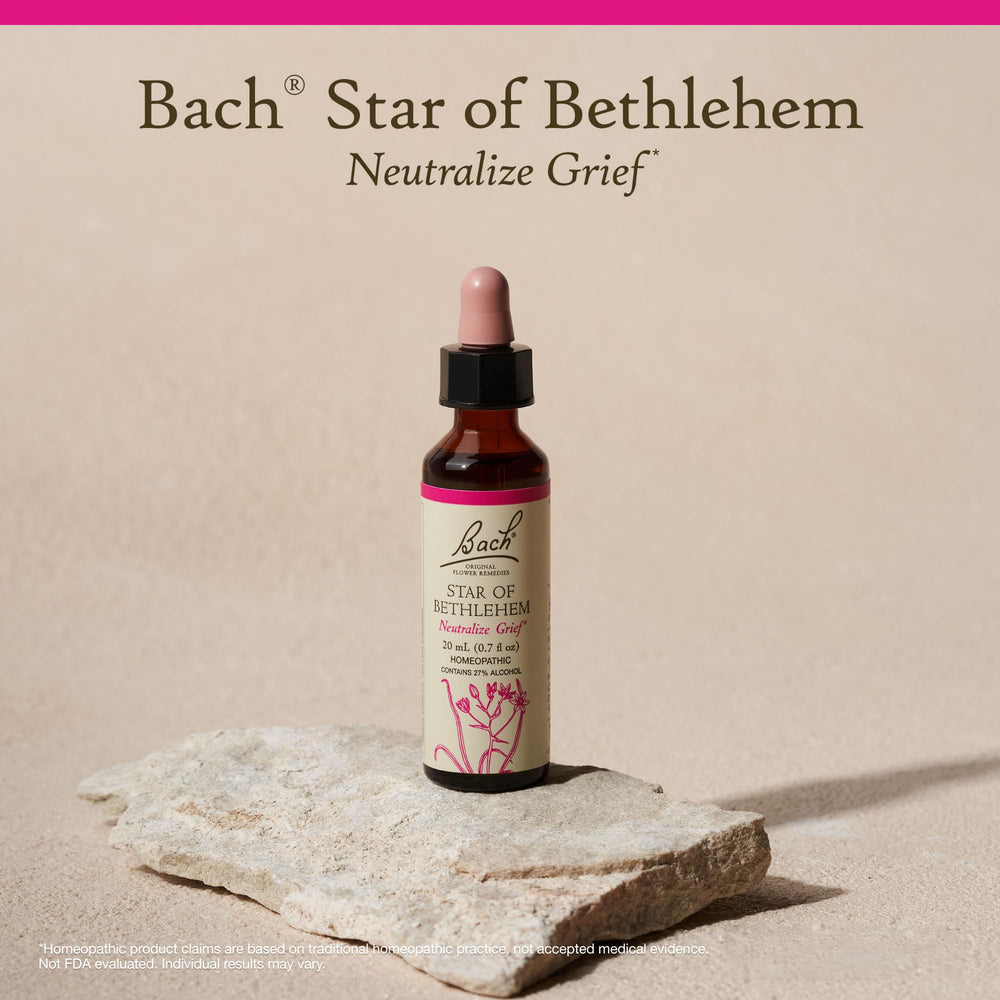 Nelson Bach Original Star of Bethlehem packaging emphasizes natural ingredients and vegan formula.