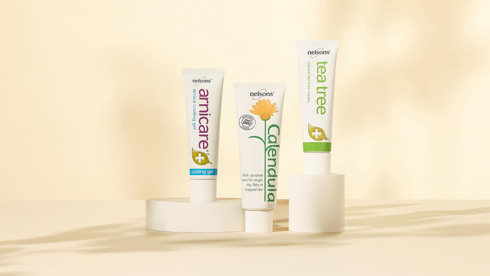 Nelsons Calendula Cream texture close-up reveals a rich, non-greasy moisturiser for daily use.