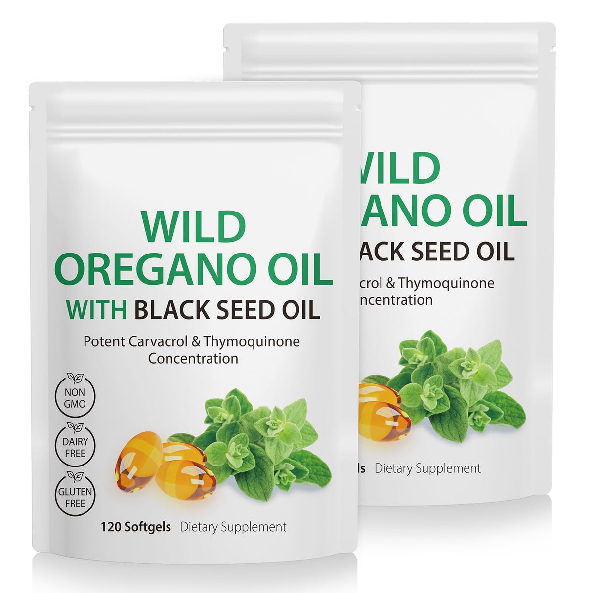NenMaoKeNu 2-pack oregano softgels bottle for convenient daily supplementation.