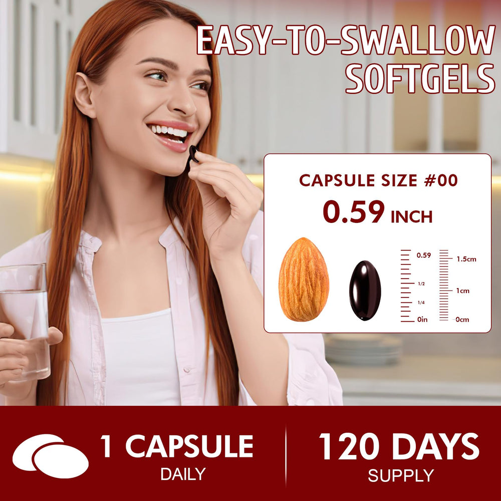NenMaoKeNu packaging with 120 softgels, four months of supply.