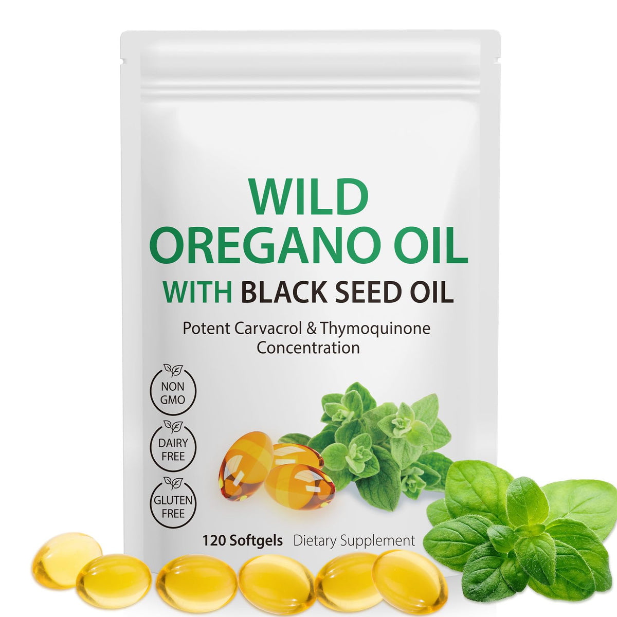 NenMaoKeNu Oil of Oregano Softgels bottle for convenient daily wellness.