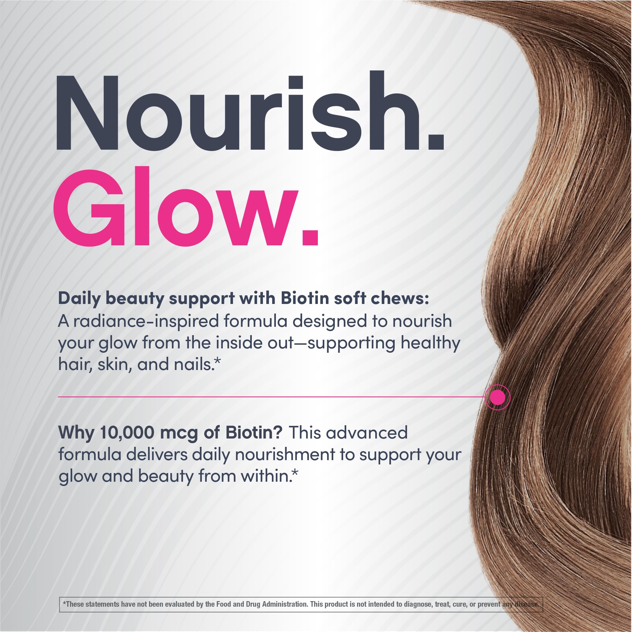 NeoCell Biotin Beauty Soft Chews acai berry chews close-up for flavor appeal.
