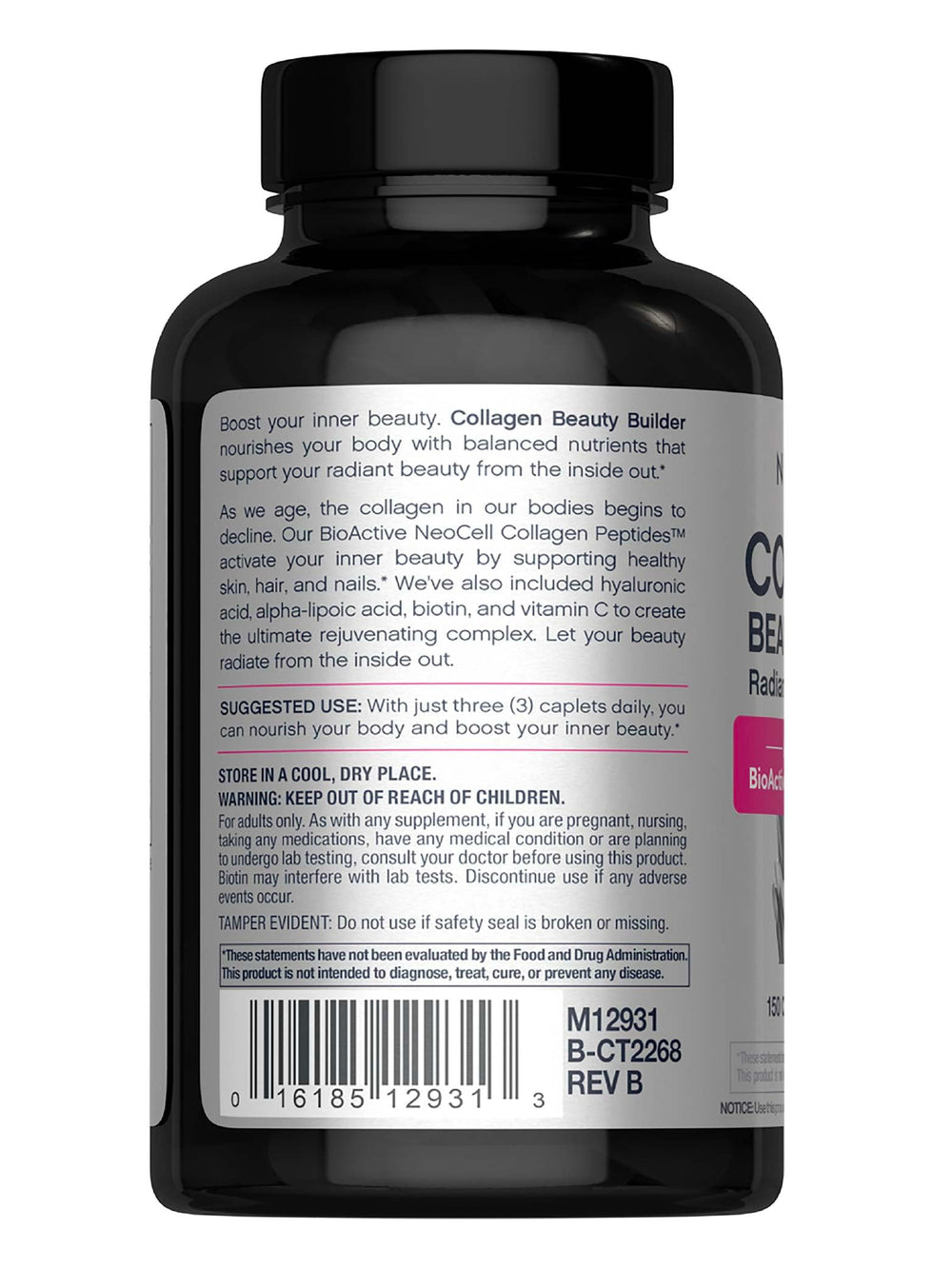 NeoCell Collagen Beauty Builder with biotin supports hair and nails