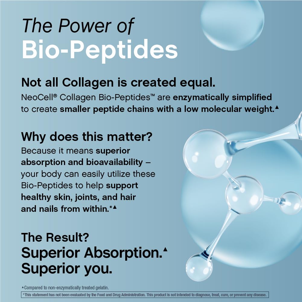 NeoCell Collagen Bio-Peptides powder blends smoothly into smoothies.