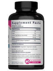 NeoCell Collagen Peptides bottle back label showing vitamin C blend and ingredients