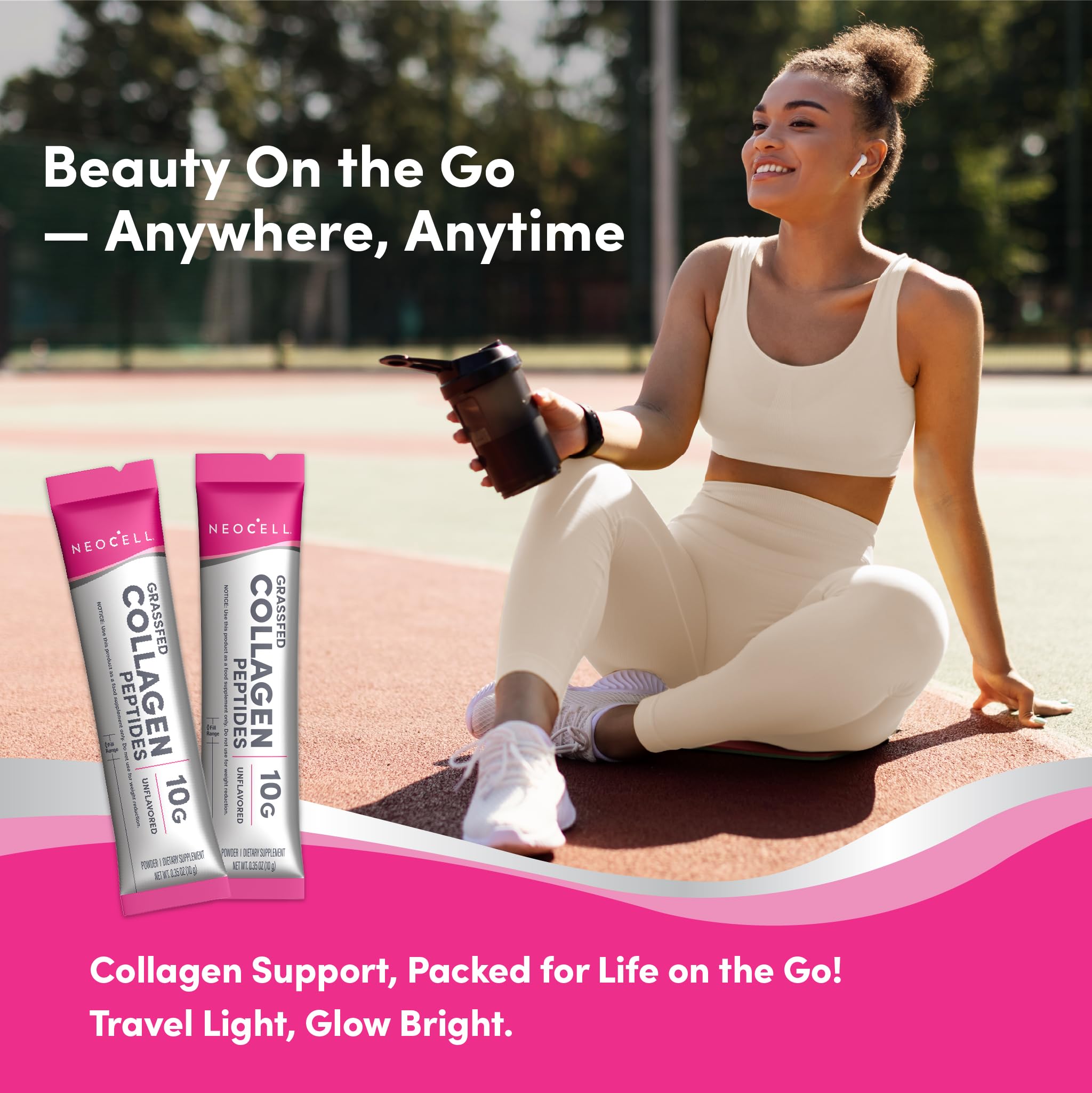 NeoCell Collagen Peptides nutrition facts label for transparent ingredients