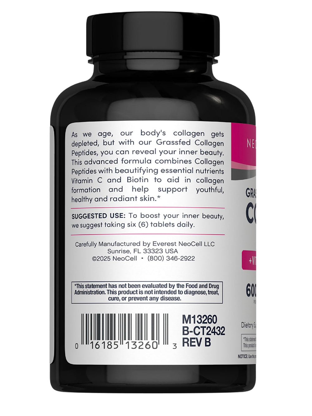 NeoCell label highlighting keto-certified and gluten-free seals