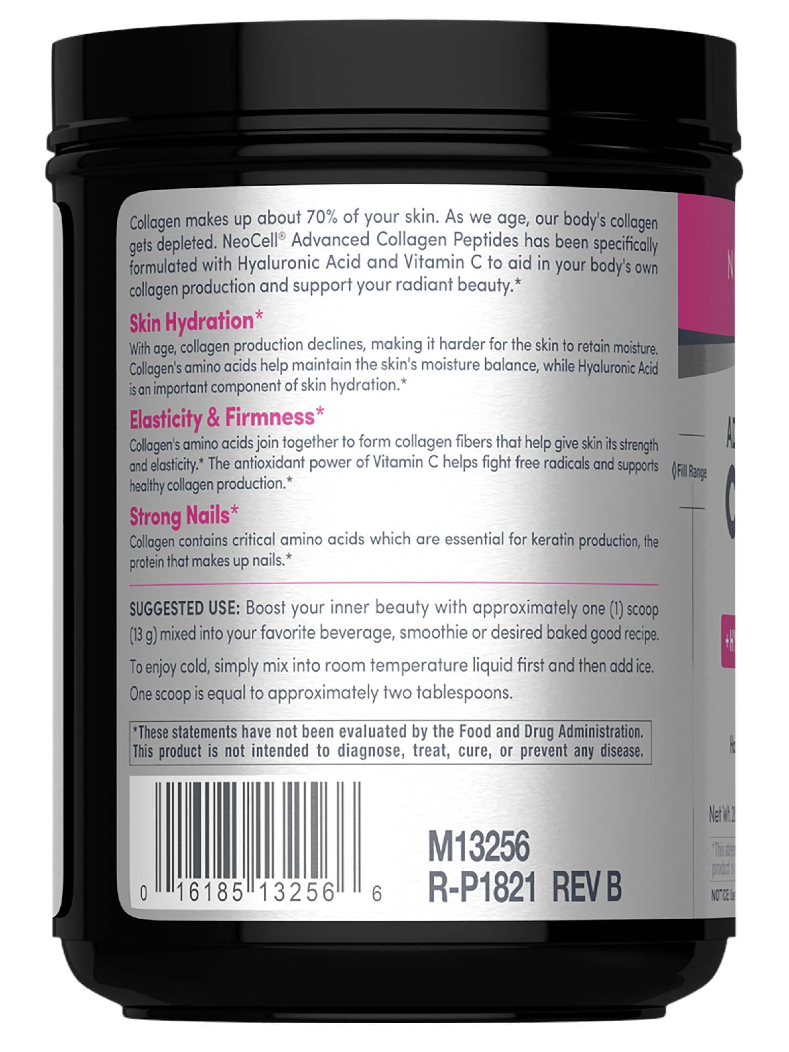 NeoCell collagen powder dissolves into smoothie for convenient use