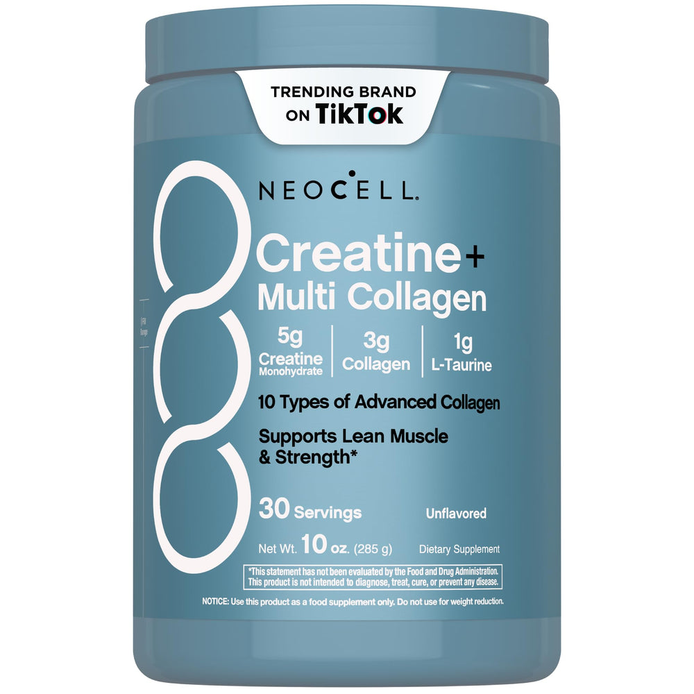 NeoCell creatine monohydrate powder bottle showcasing lean muscle support potential