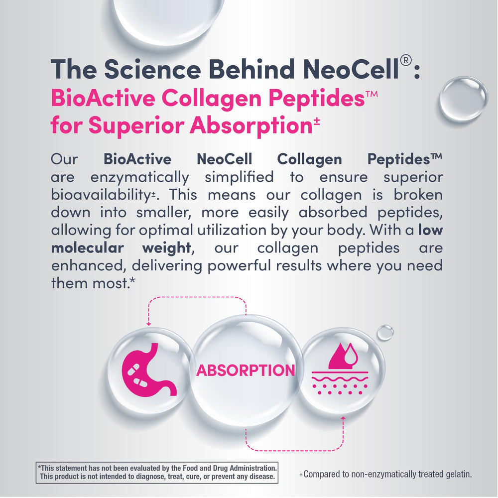 Close-up label highlights gluten-free and non-GMO status on NeoCell product.