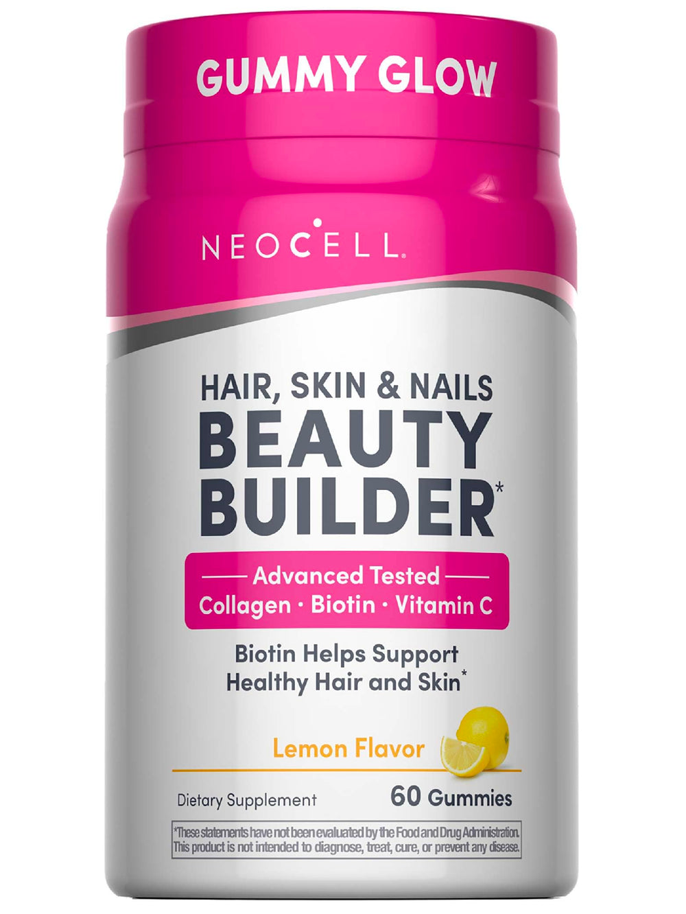 NeoCell Hair Skin Nails Gummies bottle for daily beauty support.