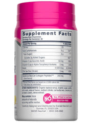 NeoCell gummies closeup on packaging highlighting collagen benefits.