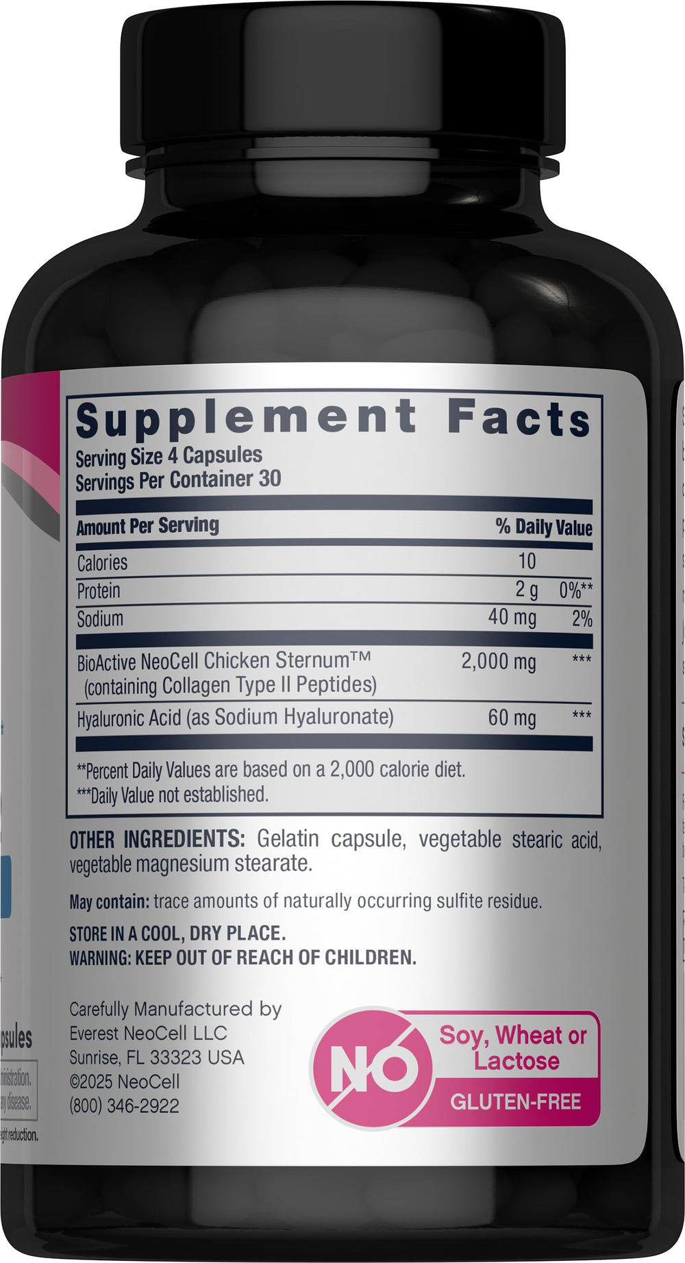 Close-up of NeoCell Joint Complex capsules showing smooth coating.