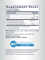 Label detail of NeoCell Joint Complex highlighting collagen type II and HA.