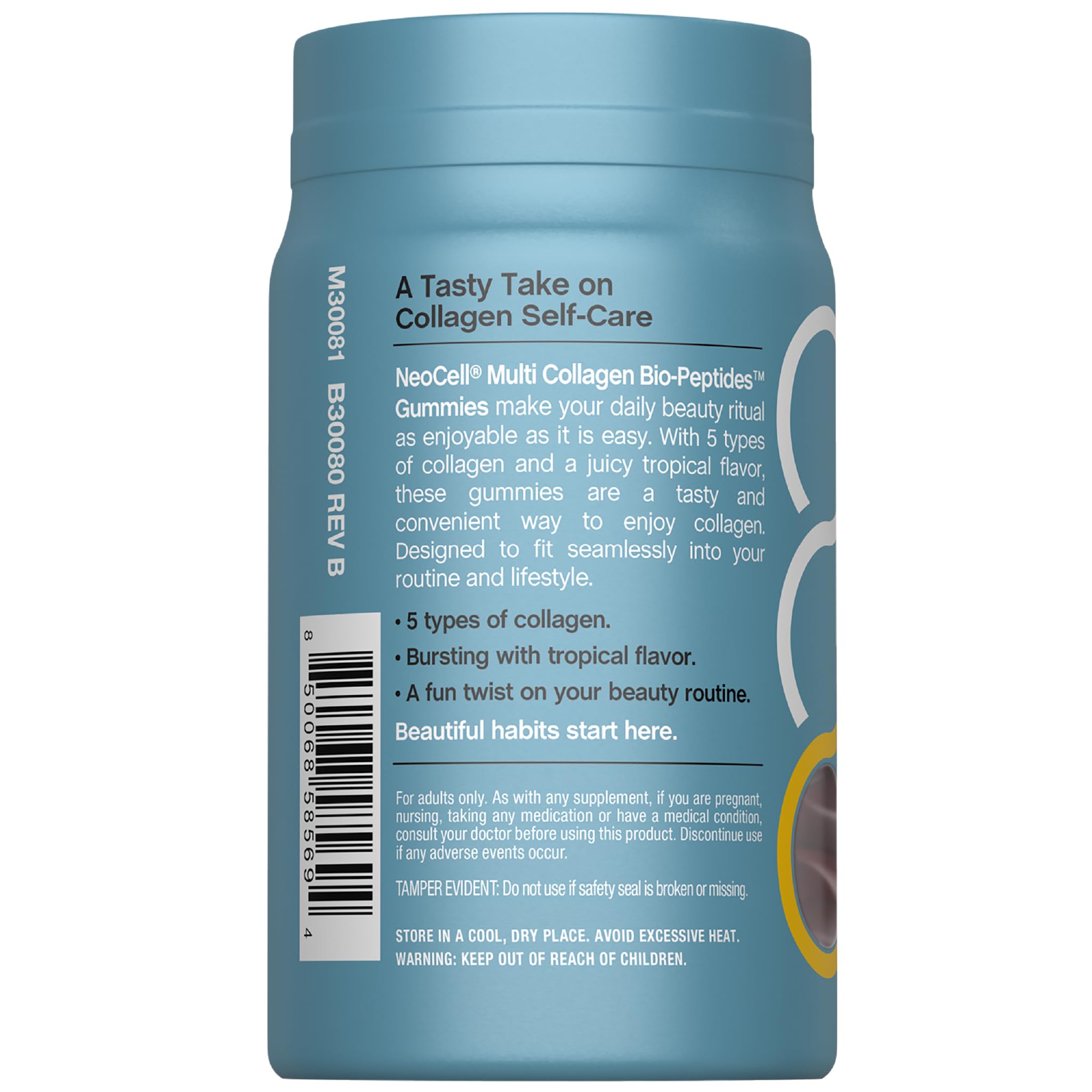 NeoCell Multi Collagen gummies in hand for a simple daily ritual.