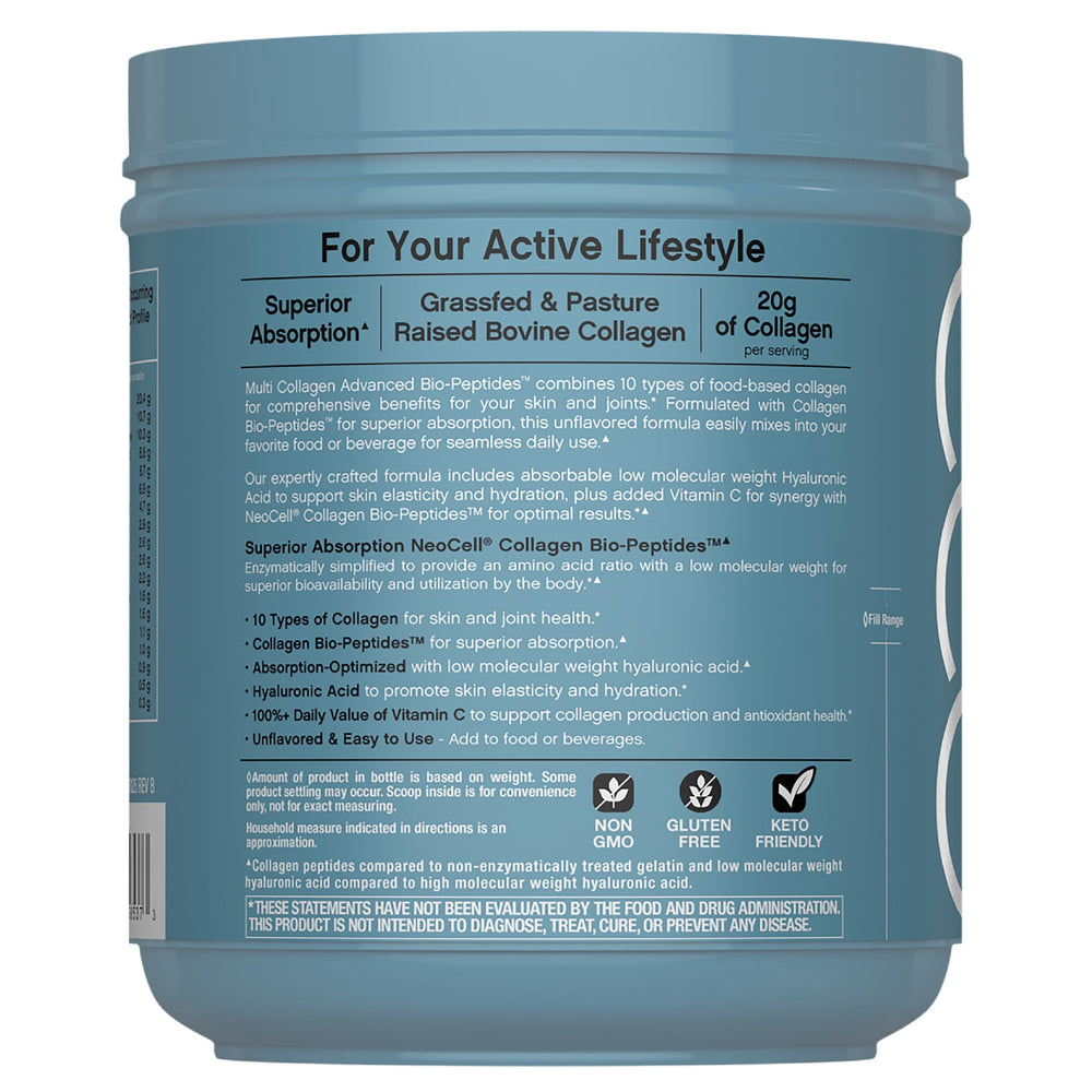 NeoCell Multi Collagen dissolving in tea — convenient daily collagen mix.