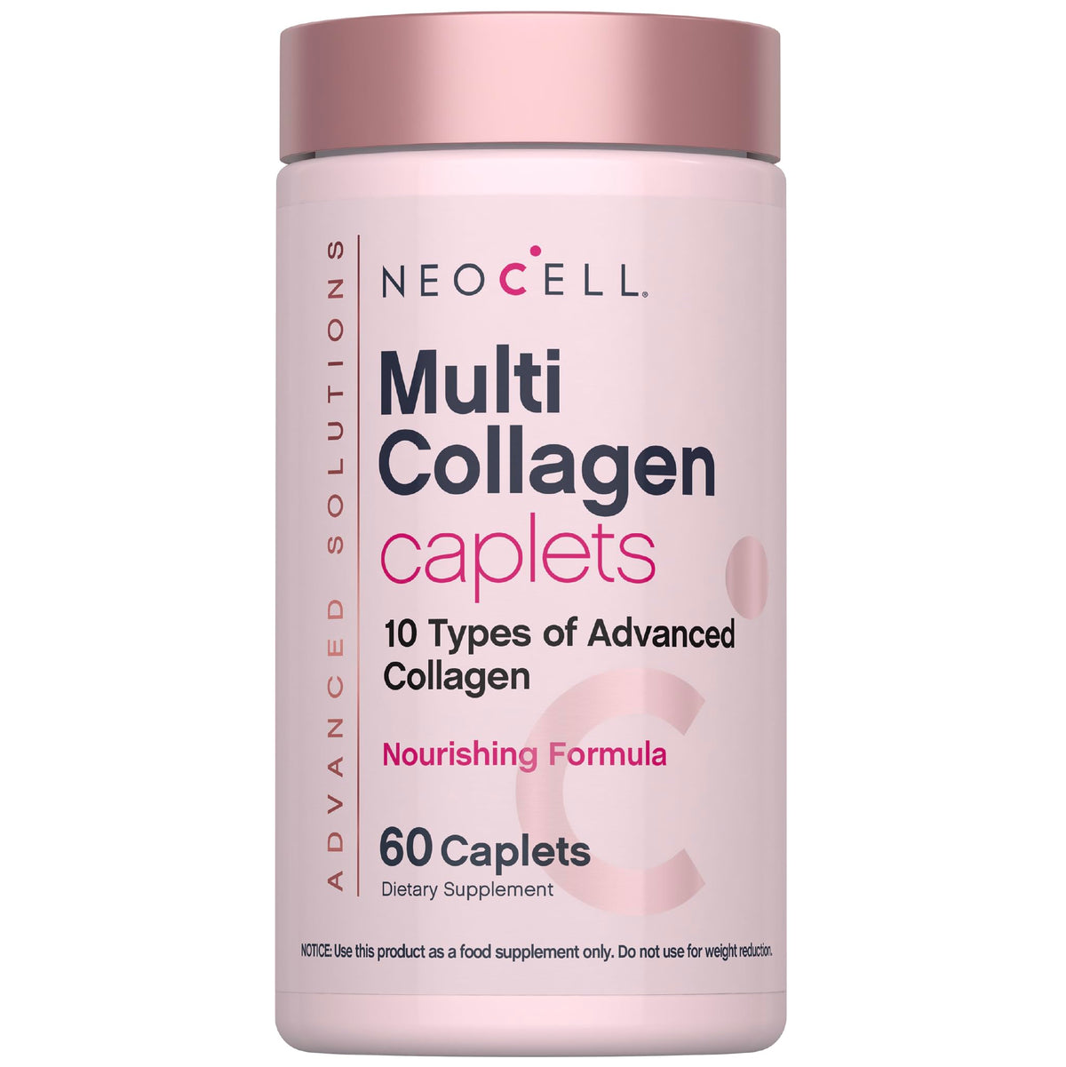 NeoCell Multi Collagen Peptides bottle caplets for daily beauty support.