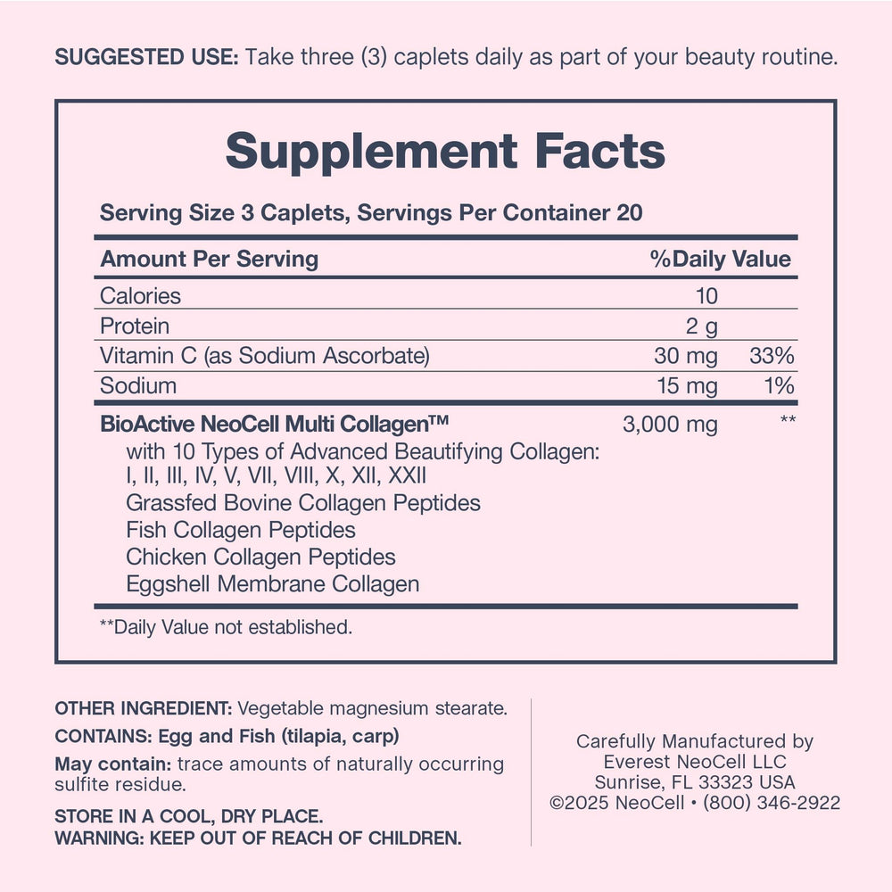 NeoCell box notes added vitamin C for enhanced support.