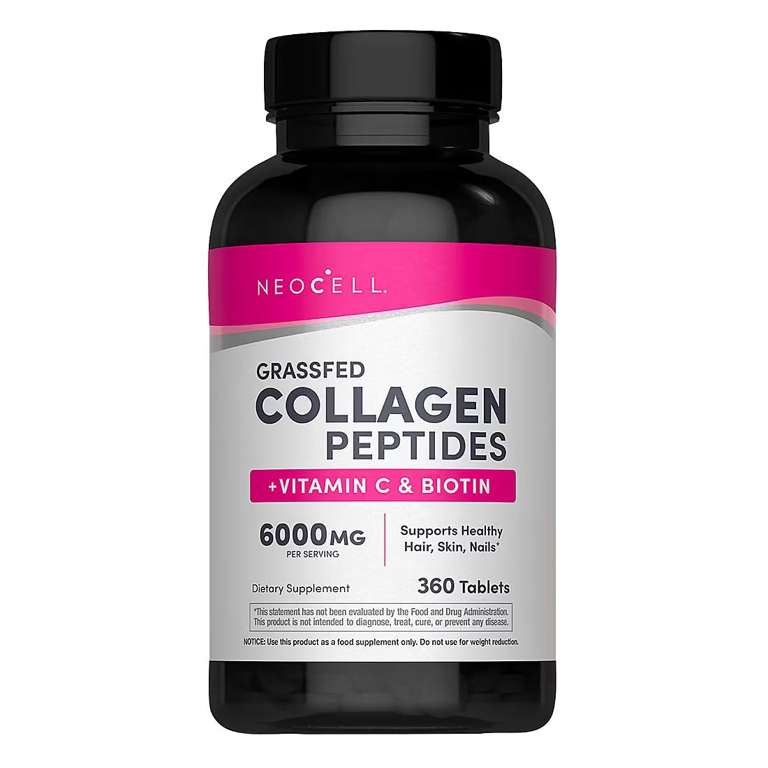 NeoCell Super Collagen + C bottle front view for daily wellness support.