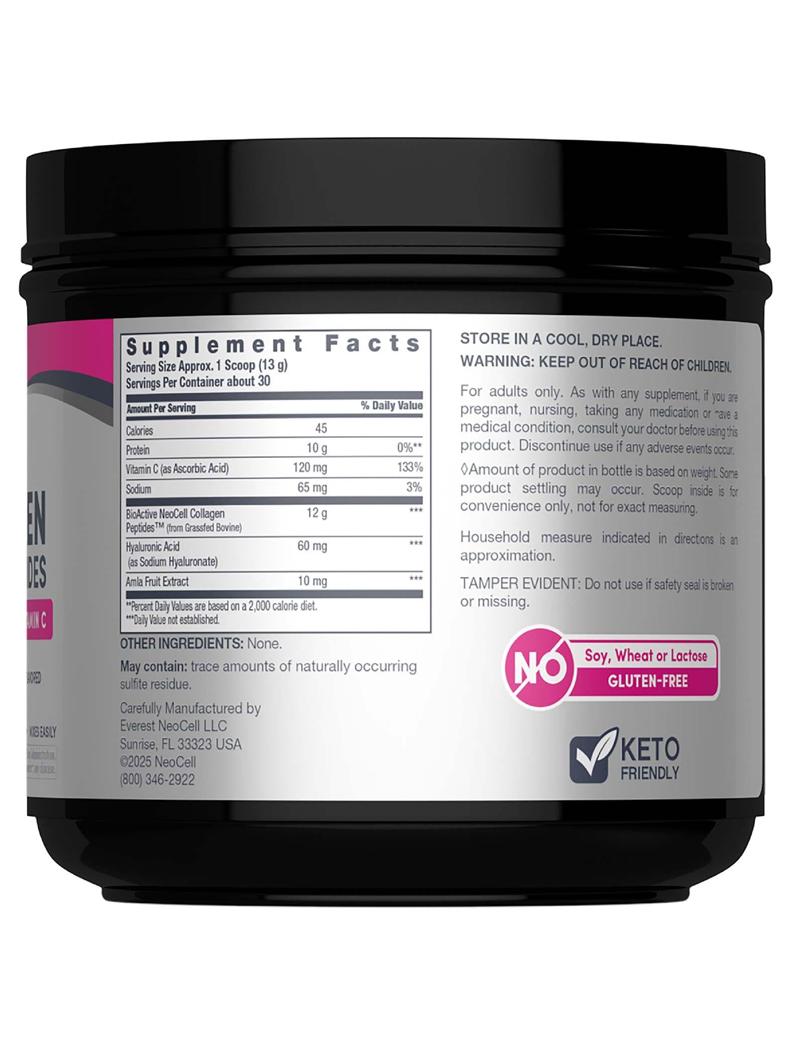 NeoCell collagen peptides scoop for easy daily serving and consistent use