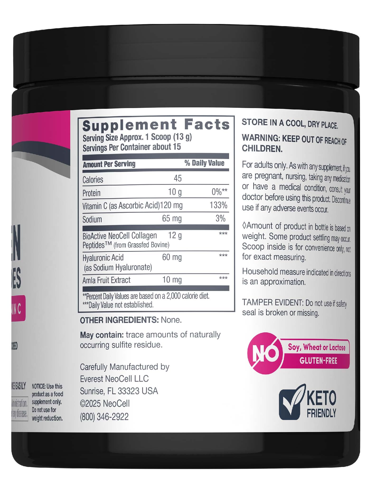 NeoCell Super Collagen Plus scoop for convenient daily serving