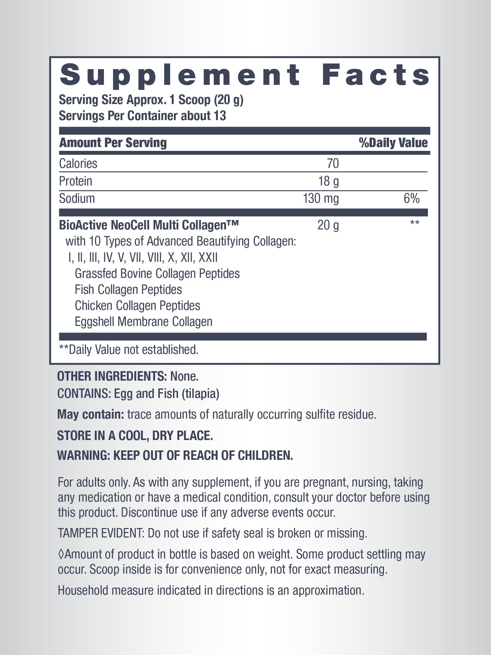 NeoCell Super Multi Collagen Powder close-up highlights easy blending in shakes and smoothies.