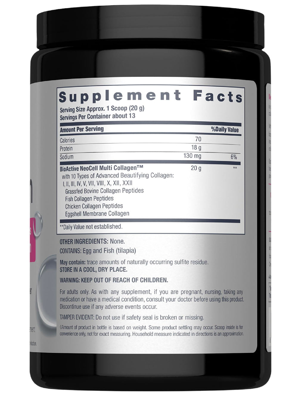 NeoCell Super Multi Collagen Scoop for precise 20g servings and consistent use.