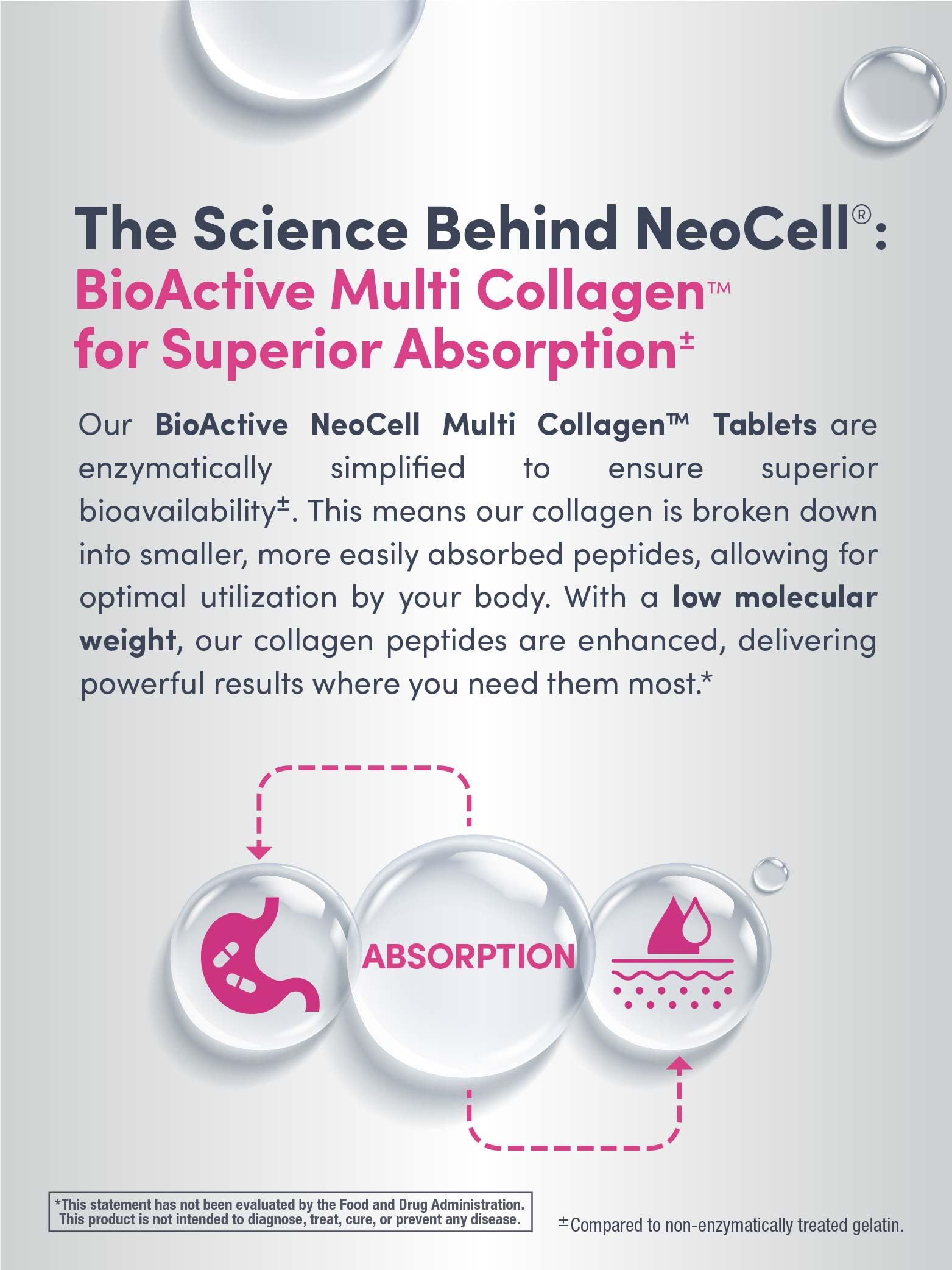 Lifestyle shot of NeoCell collagen tablets in daily routine