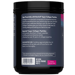 NeoCell unflavored collagen powder beside a glass for easy daily use supporting skin, hair, and nails.