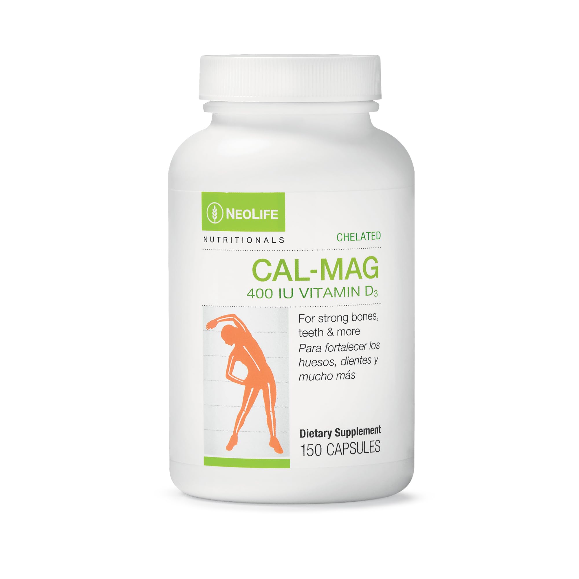 NeoLife Chelated Cal-Mag softgel bottle for bone and muscle support