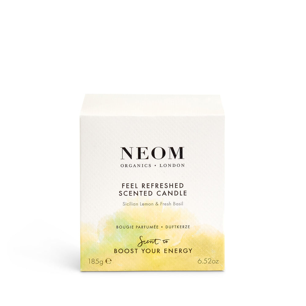 Neom Feel Refreshed 185g candle with lasting scent impression