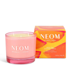 Neom Great Day 3-wick candle with hand-finished detail for premium ambiance.