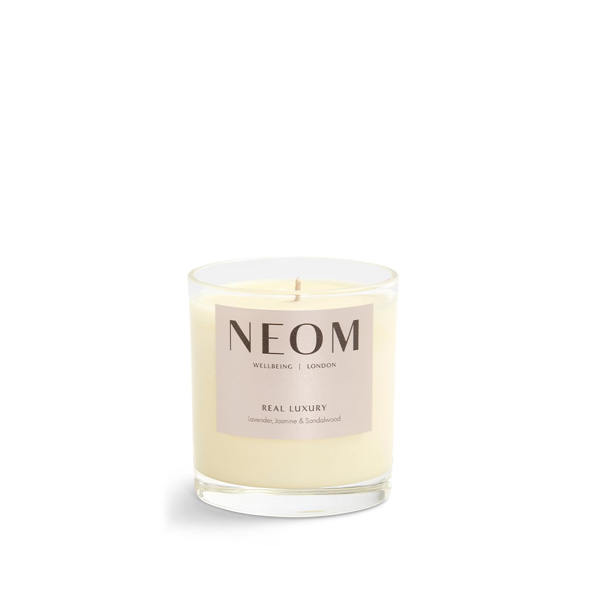 NEOM Real Luxury Candle in modern decor enhances a serene space