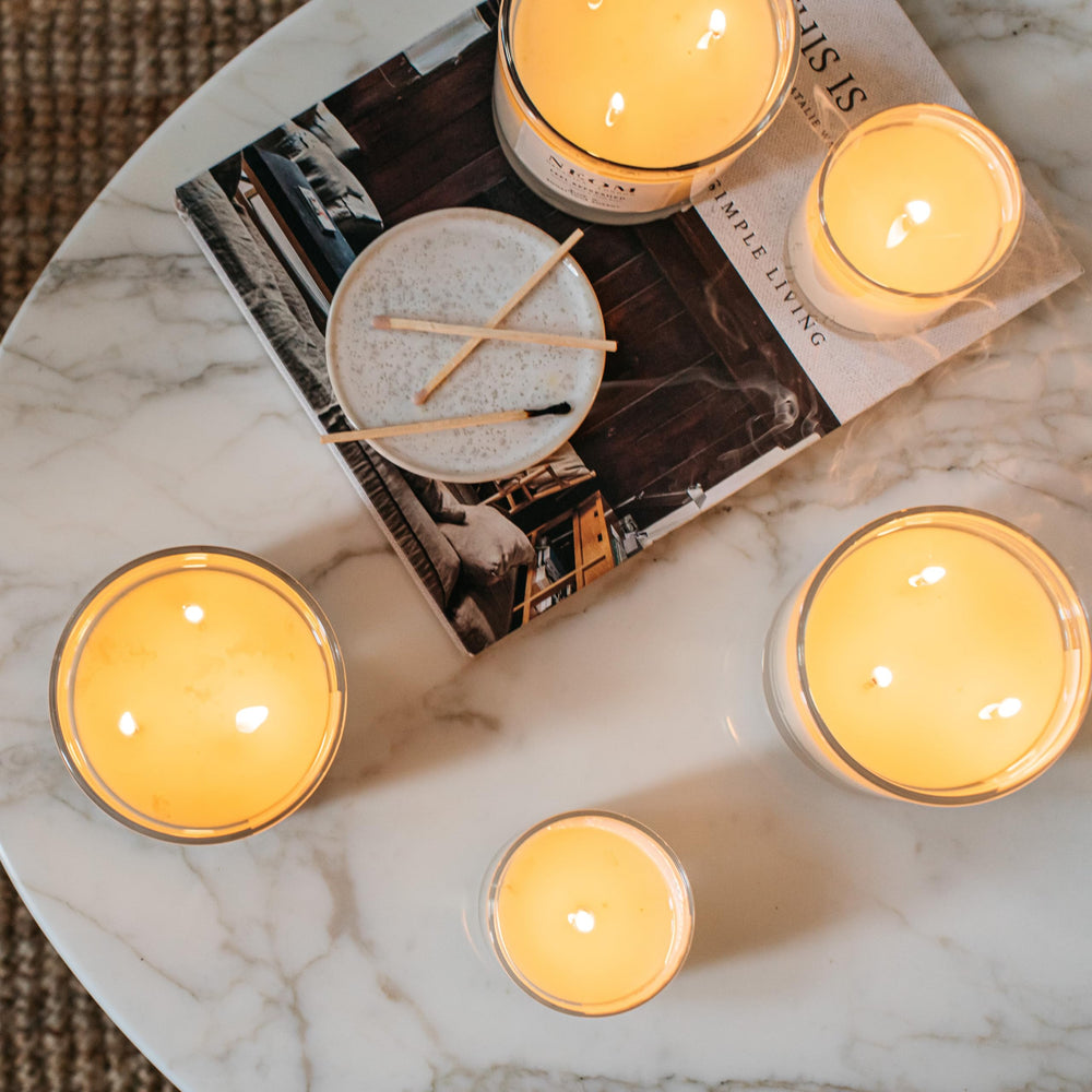 Close-up NEOM label highlights craftsmanship and natural fragrance ingredients