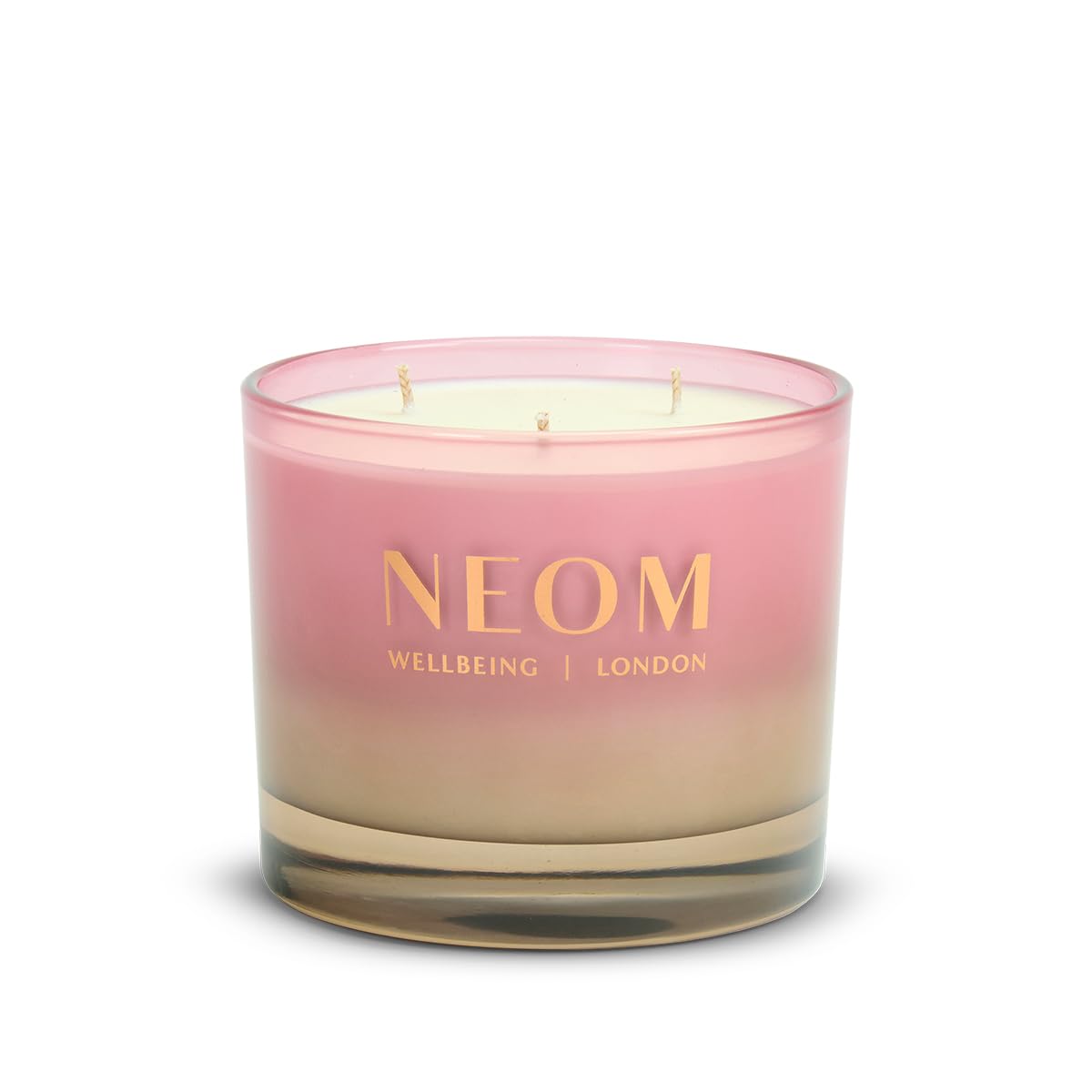 NEOM Sparkling Joy natural wax promotes clean burn and consistent scent.