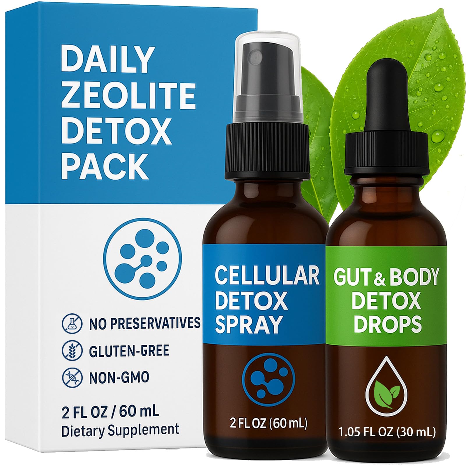 Neonomicon Zeolite Detox Spray bottle for convenient cellular cleansing and daily renewal.