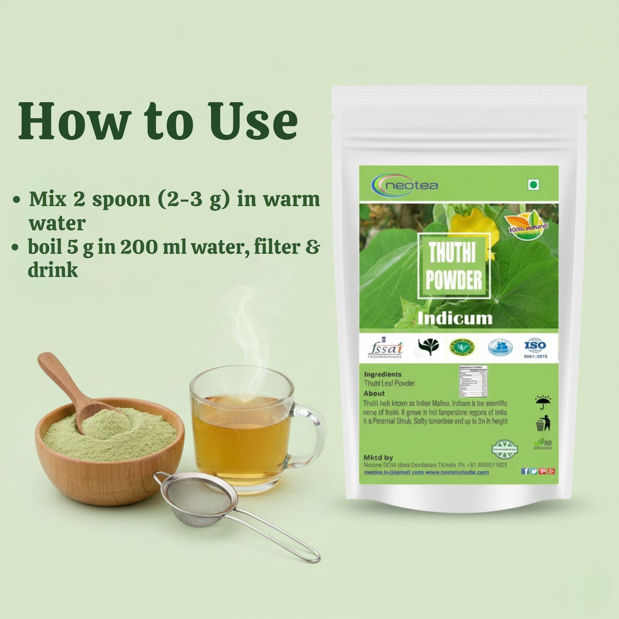 Neotea Abutilon Indicum Powder farm-sourcing illustrates ethical supply