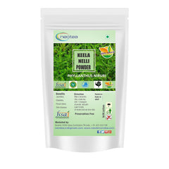 Neotea Bhumiamalaki powder bottle pour supports daily vitality