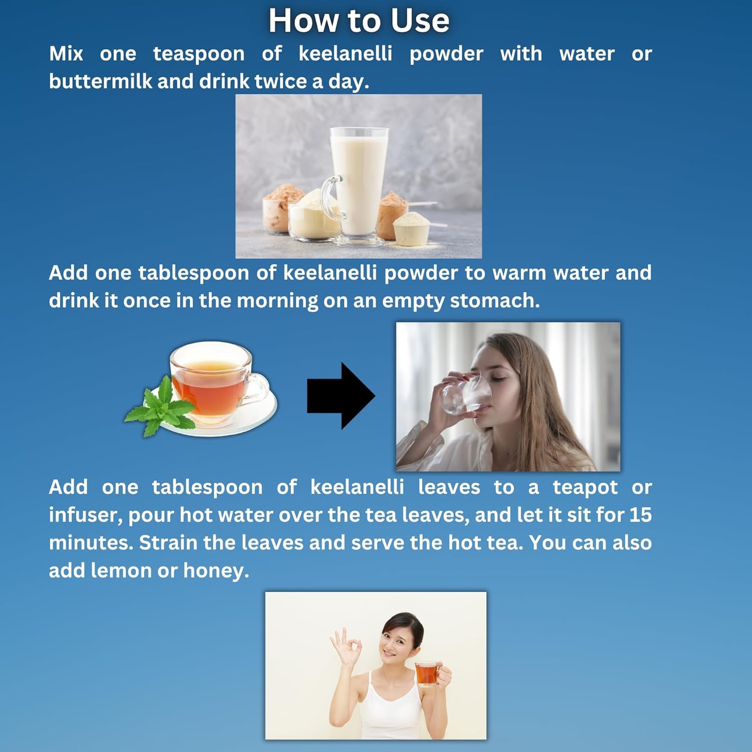 Neotea Bhumiamalaki powder in smoothie for easy routine