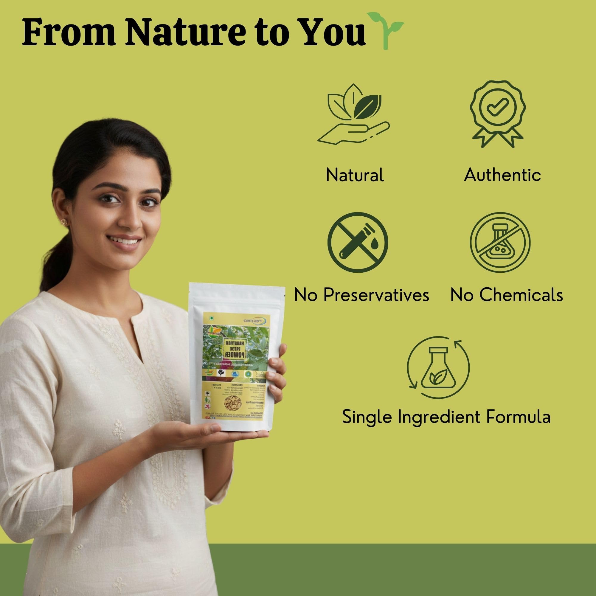 Neotea Marutham Pattai powder with measuring spoon for easy dosing.