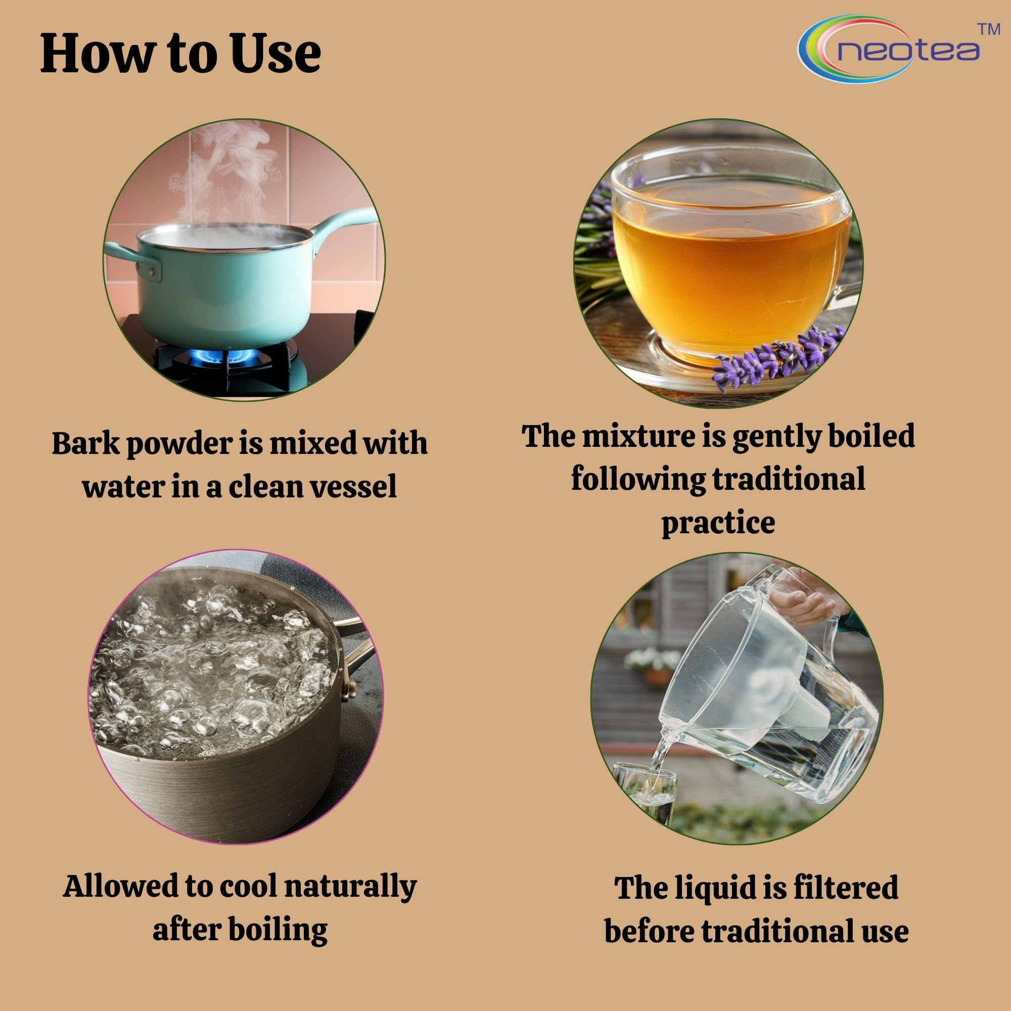 Neotea Neem Bark Powder with scoop ready for daily routines