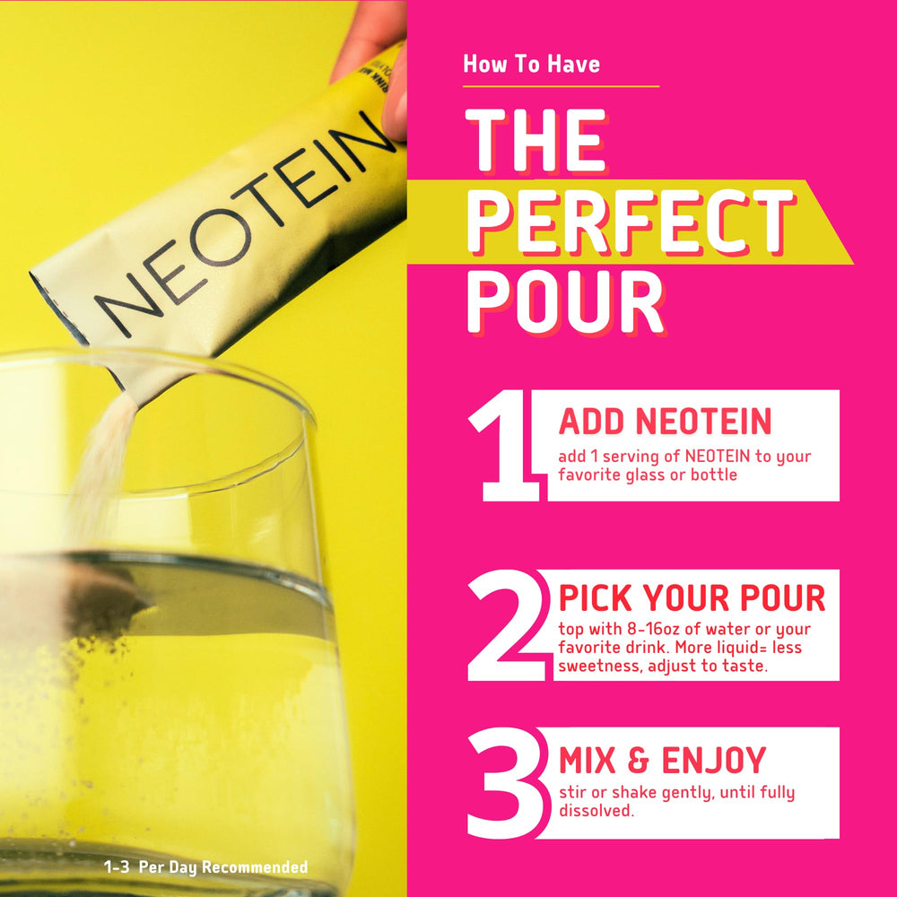 NEOTEIN Lemon Lime packaging highlights protein and collagen blend.