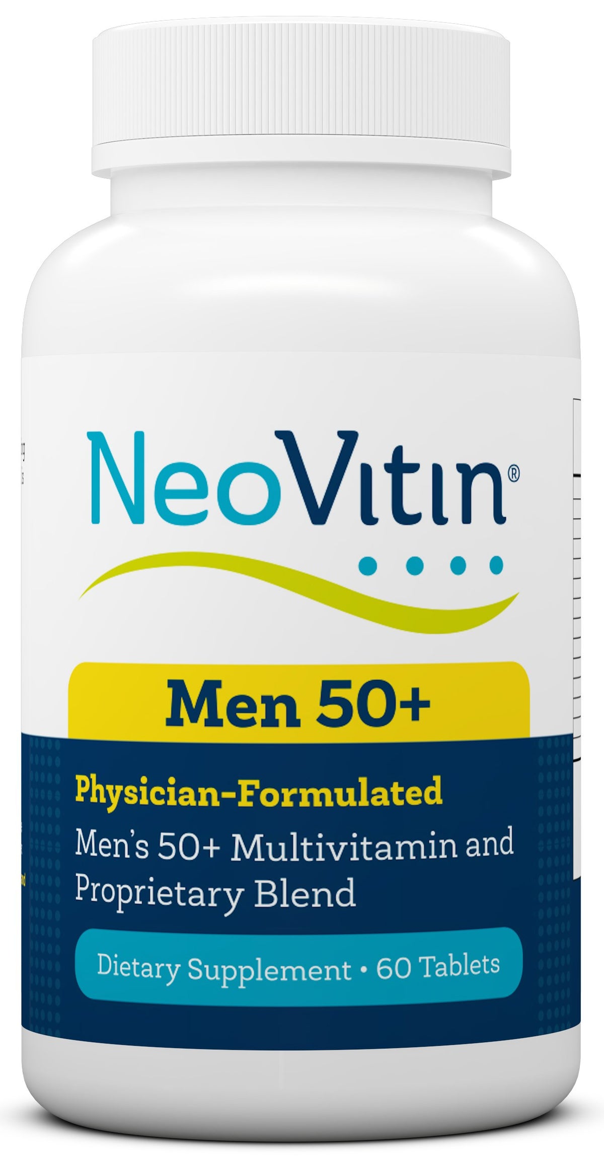 NeoVitin men's 50+ multivitamin bottle for daily wellness.