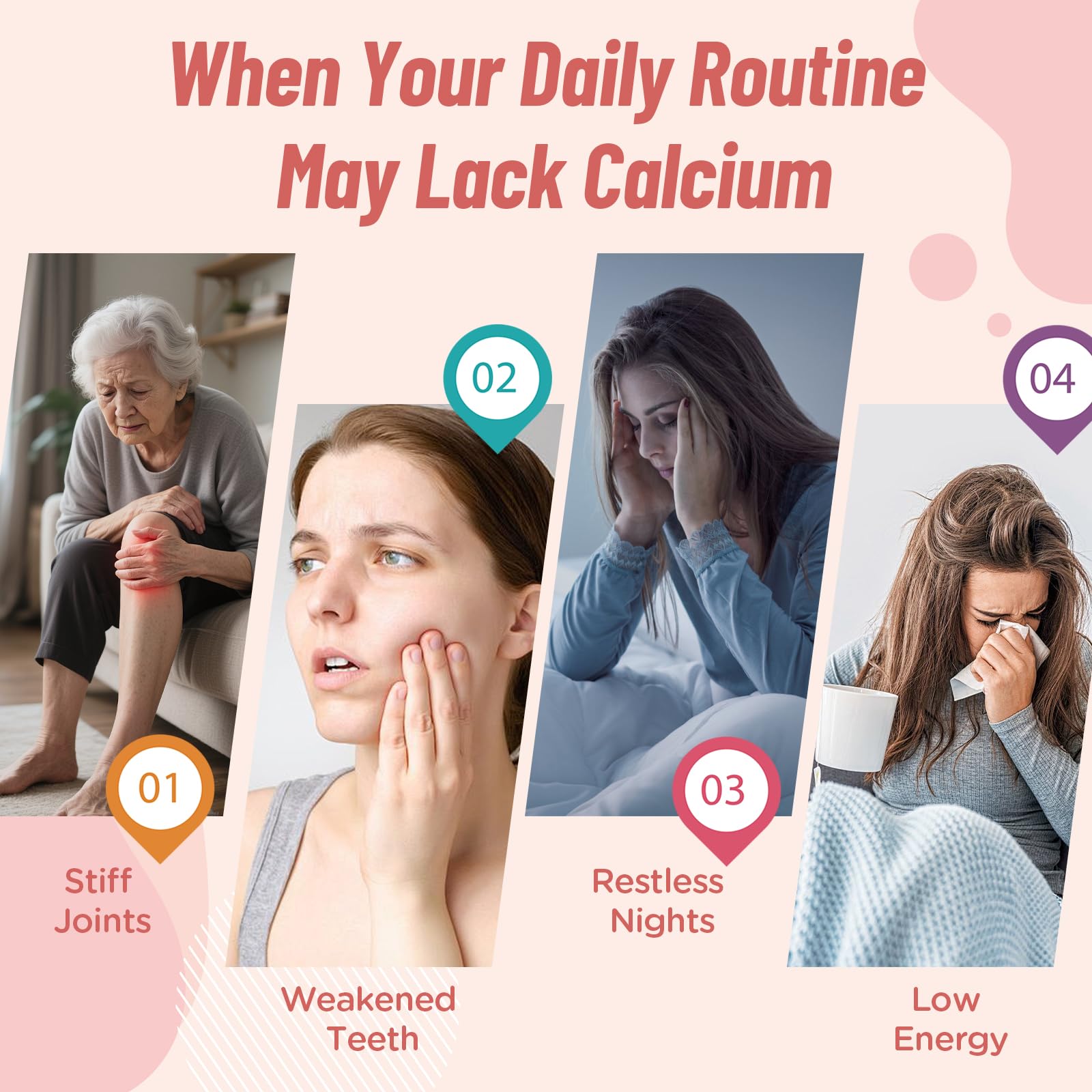 Nepeolithia Calcium Gummies for Women peach gummies closeup with refreshing taste