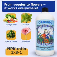Aplicación por riego facilita uso regular para plantas de interior y exterior.